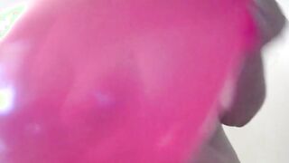 Nude Bitch Gets Bitch Slapped Inside The Face By Popping Balloon