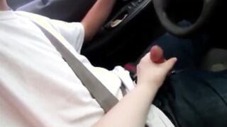 Made Him Cum Quickly With a Hand Job While Driving