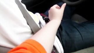 Made Him Cum Quickly With a Hand Job While Driving