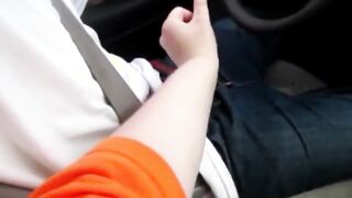 Made Him Cum Quickly With a Hand Job While Driving