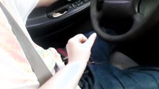 Made Him Cum Quickly With a Hand Job While Driving