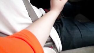 Made Him Cum Quickly With a Hand Job While Driving