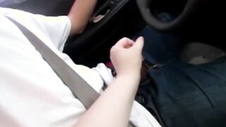 Made Him Cum Quickly With a Hand Job While Driving