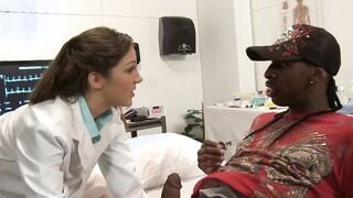White dark haired Bae gets her holes spread by freaky african bro
