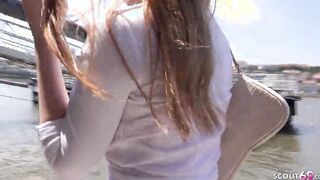 GERMAN SCOUT - RED HAIRED SLUTS KIARA PICKED UP AND FUCK AT CASTING