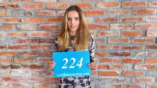Thin camgirl is testing her luck with a Czech agency