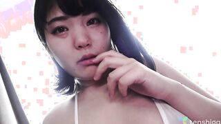 Ryo is a Bombshell Bae Japanese amateur 19 yo wanting to have sex on camera for 1st time to become a JAV - So adorable with her bald twat spreading open getting finger fucked 4K pt one