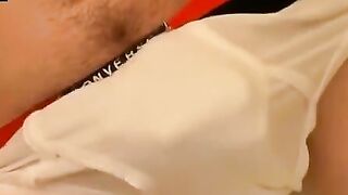 Hunk's Hot Jockstrap Jerkoff Session - Close-Up View Of Big Dick