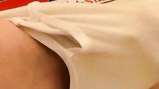 Hunk's Hot Jockstrap Jerkoff Session - Close-Up View Of Big Dick