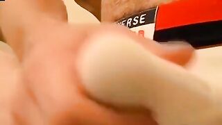 Hunk's Hot Jockstrap Jerkoff Session - Close-Up View Of Big Dick