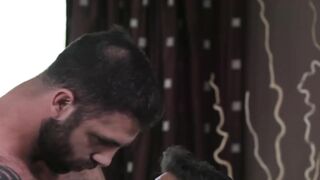 Muscle Bear" - Older Man Fucks barely legal Twink Hardcore Anal Action with Big Dick & Loads of Facial cumshot on Ass!