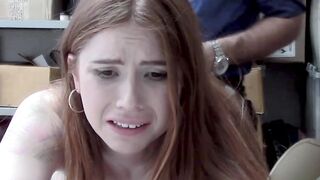 Redheaded Teen Suspect Gets Strip-Search And Fucked By Cop In Uniform