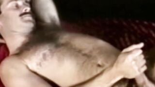 Vintage Hairy Bear Jerks Off To Eruption - Old Man Jacks His Dick And Shoots Load