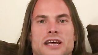 Long-Haired Hunk Smoking & Masturbating - Solo Male Strokes Off For The Camera