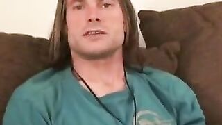 Long-Haired Hunk Smoking & Masturbating - Solo Male Strokes Off For The Camera