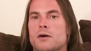 Long-Haired Hunk Smoking & Masturbating - Solo Male Strokes Off For The Camera