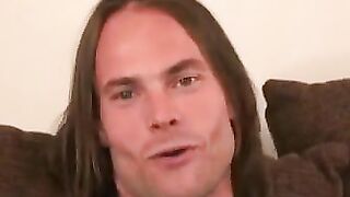 Long-Haired Hunk Smoking & Masturbating - Solo Male Strokes Off For The Camera