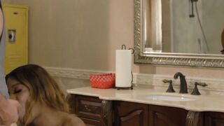 Big Boobs She-MALE Babe Sucks & Rides Dick Before Facial Blowjob