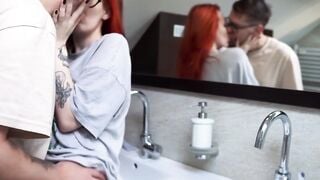 Redhead Babe Gives Her Older Neighbor An Unforgettable Blowjob & Riding Lesson