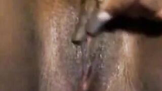 Ebony Camgirl's POV Masturbation Session with Dildo Riding & Close-ups
