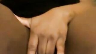 Ebony Camgirl's POV Masturbation Session with Dildo Riding & Close-ups