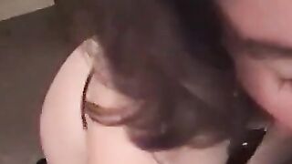 MILF Sucks barely legal Stud's Dick in POV - Older Woman Swallows His Load