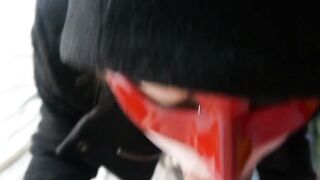 Vampiric Role-Play Goth Teen Facesitting Blowjob with Facial cumshot