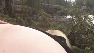 Outdoor Blonde Swedish Girl Gets Creamped in Doggystyle - Old Man Fucks barely legal Swede