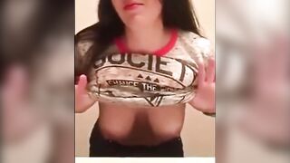 Big Boob Babe's Erotic Dance & Teasing - Sexy Brunette MILF with Huge Breasts