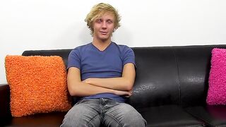 Twinks' Big Penis Strokes to Glory in Interview Setting