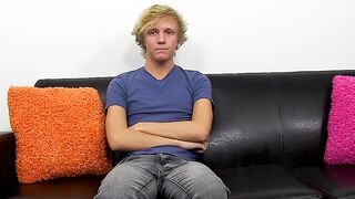 Twinks' Big Penis Strokes to Glory in Interview Setting