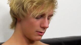 Twinks' Big Penis Strokes to Glory in Interview Setting