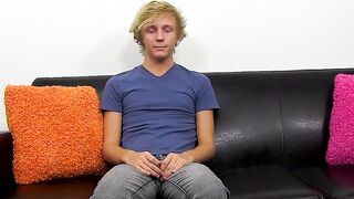 Twinks' Big Penis Strokes to Glory in Interview Setting