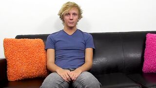 Twinks' Big Penis Strokes to Glory in Interview Setting