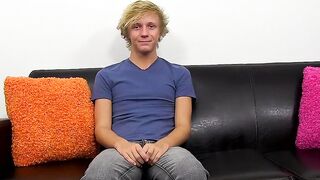 Twinks' Big Penis Strokes to Glory in Interview Setting
