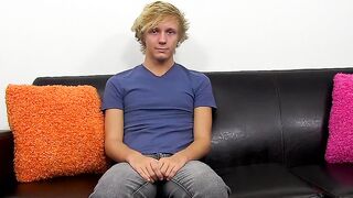 Twinks' Big Penis Strokes to Glory in Interview Setting