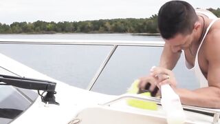 Jack Valor Gives A Wet And Wild Blowjob On Boat - POV BJ With Facial