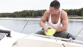 Jack Valor Gives A Wet And Wild Blowjob On Boat - POV BJ With Facial