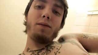 Straight-GuysExposed - Straight Guy Shows Off His Ink & Hard Dick