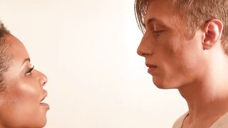 Rough Sex with Strapon - Petite Blonde Babe Uses Small Guy As Her Fuck Toy