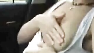 Exhibitionistic Blonde Babe Shows Off Her Pussy in Public - POV