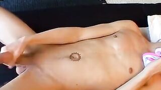 Tatted-Up Twunk's Intense Masturbation Session