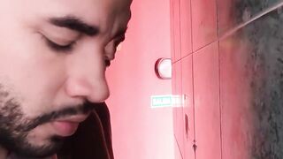 Ink-Slinger's Big Dick Ride - Huge Load on Back of Hot Latin Guy