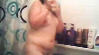 Chubby MILF Rides Big Dick In The Steamy Bathroom