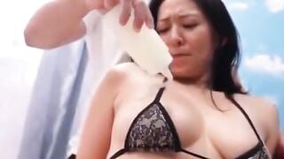 Sensual Japanese Wife Riding A Hard Dick In The Bathroom