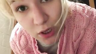 Public-Farts - Busty Blonde Teenage Girl with Big Boobs Masturbates in Park