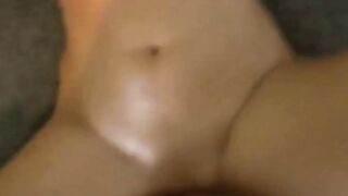 Quickie Couple - Hot Blonde Babe Rides Her Man's Hard Dick And Gets A Big Creampie