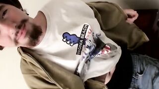 Beard-Buddy's Solo Jack Off - Thick Load & Facial