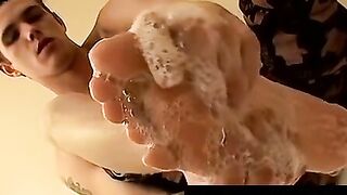 Foot Worship - Twinks Foot Fetish with Facial Finishing