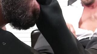 Foot Worship - Business Man's Solo Masturbation With Foot Fetish